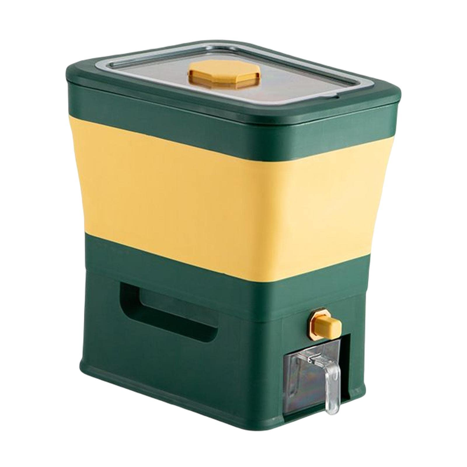 Ujeavette Automatic Cereal Dispenser Storage Food Storage Container Plastic Green