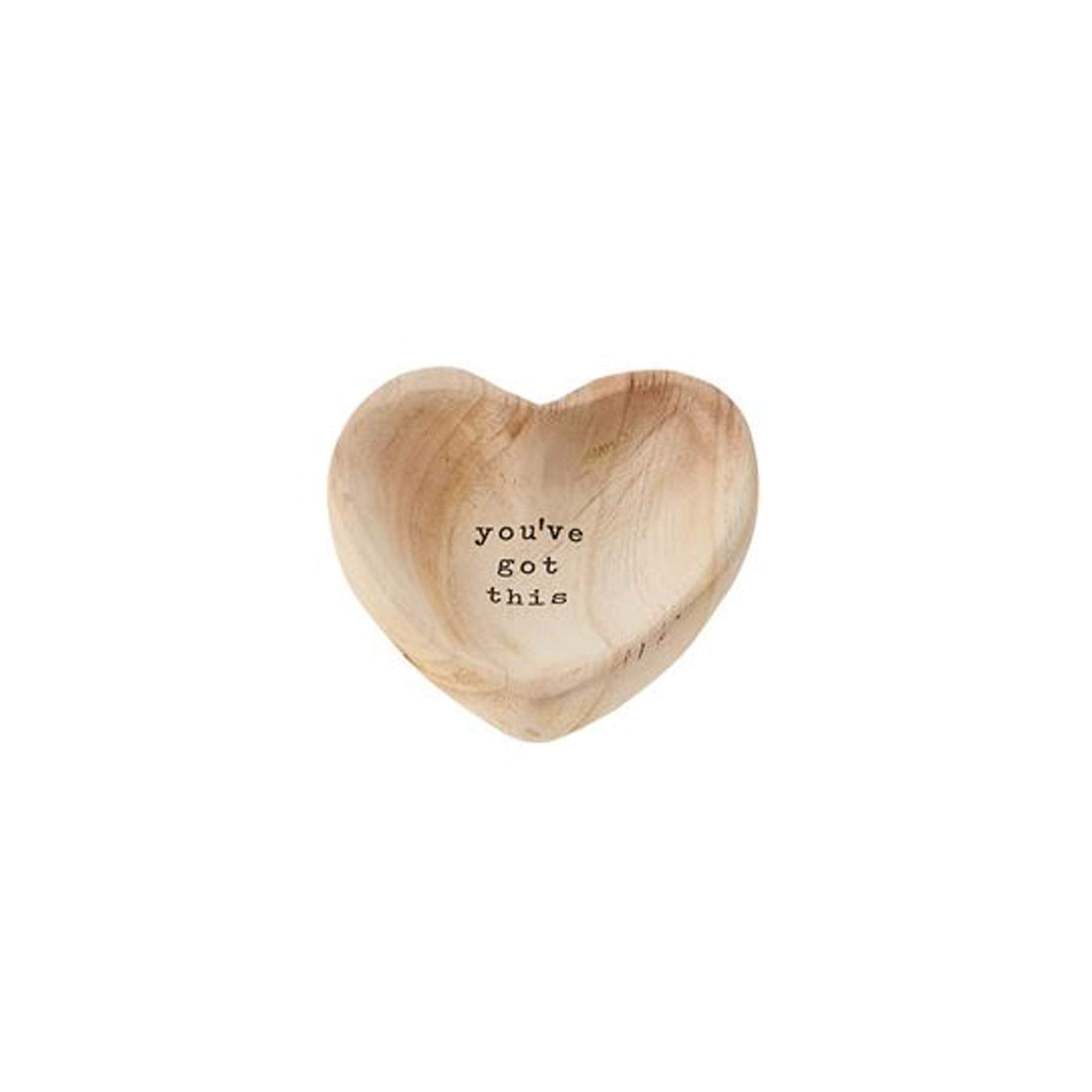 Mud Pie GOT This Wood Heart Trinket, 5 x 5