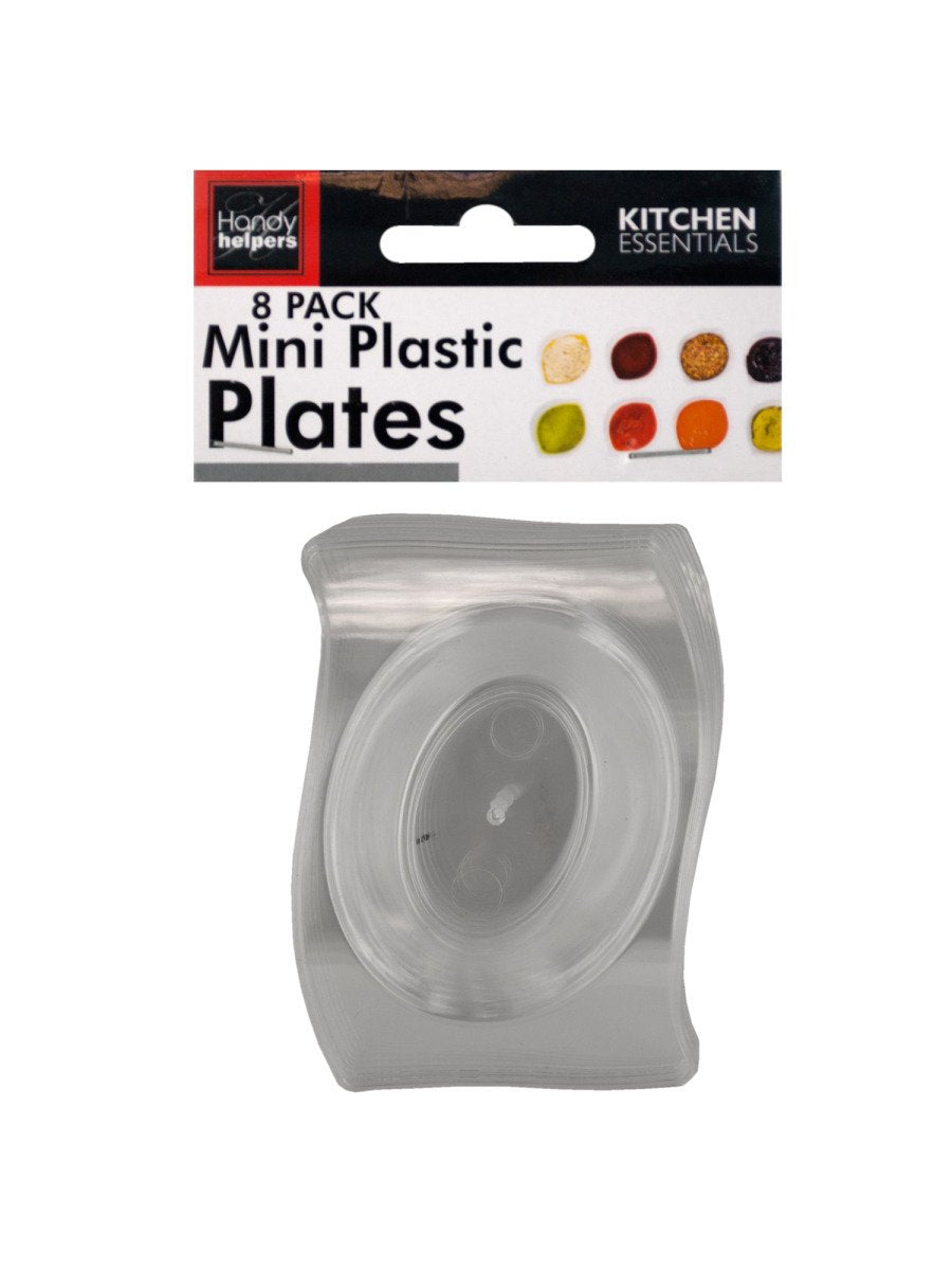 Handy Helpers Plastic Plates Set Kitchen Essentials, Mini, Clear
