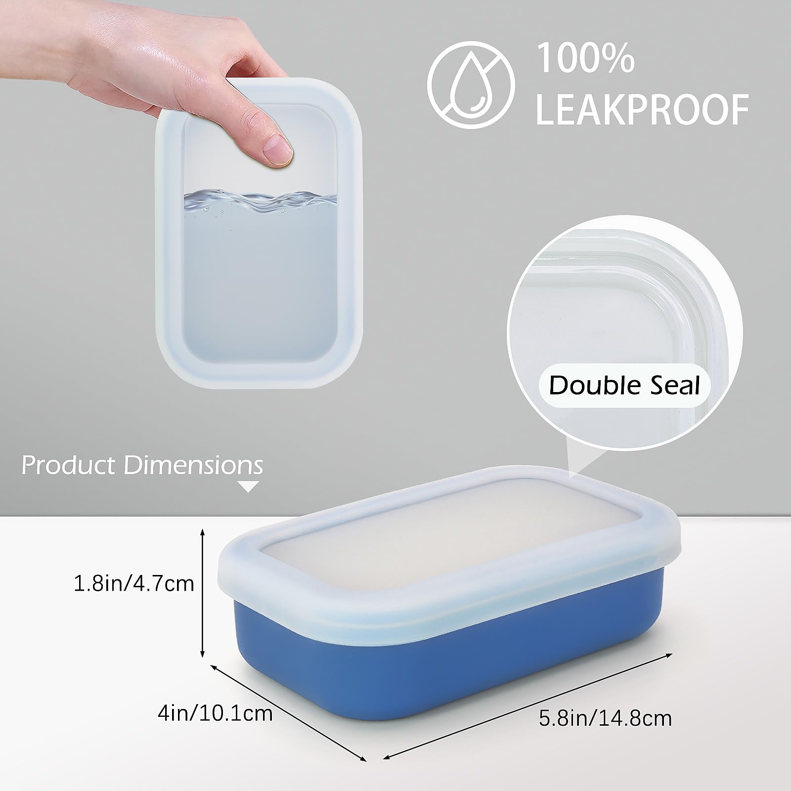 Aidimming Enhanced Leakproof Travel Soap Case,Shatter-Proof & Slip-Resistant Silicone Shampoo Bar Holder, Large Bar Soap Contain