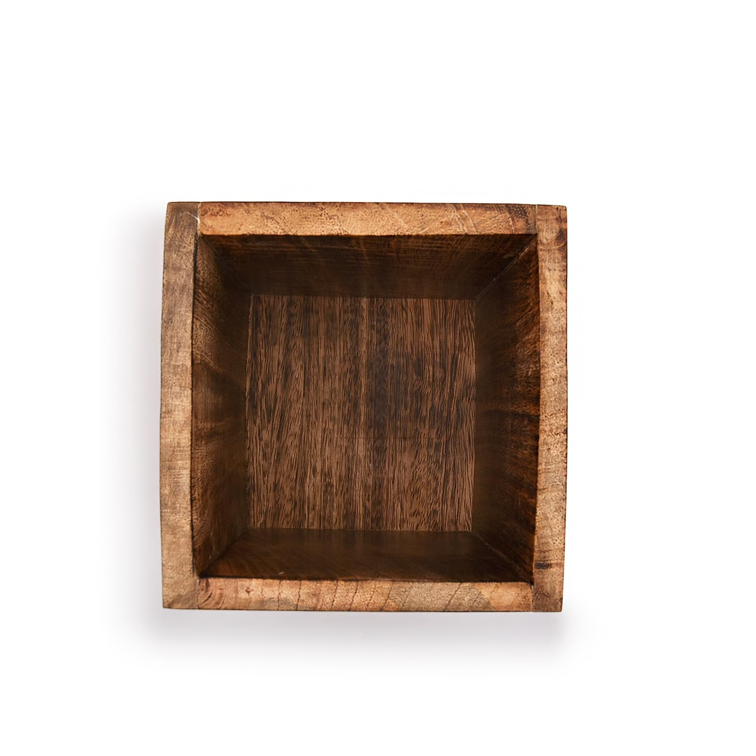 Samhita Mango Wood Burning Finished Kitchen Utensil Holder For Countertop, Utensil Holder Container For Kitchen Cooking Utensil.