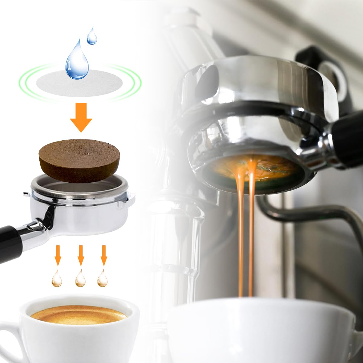 Aieve Espresso Paper Filter Compatible With Breville Barista Espresso Coffee Maker, 54 Mm Espresso Filter Puck Screen Portafilte