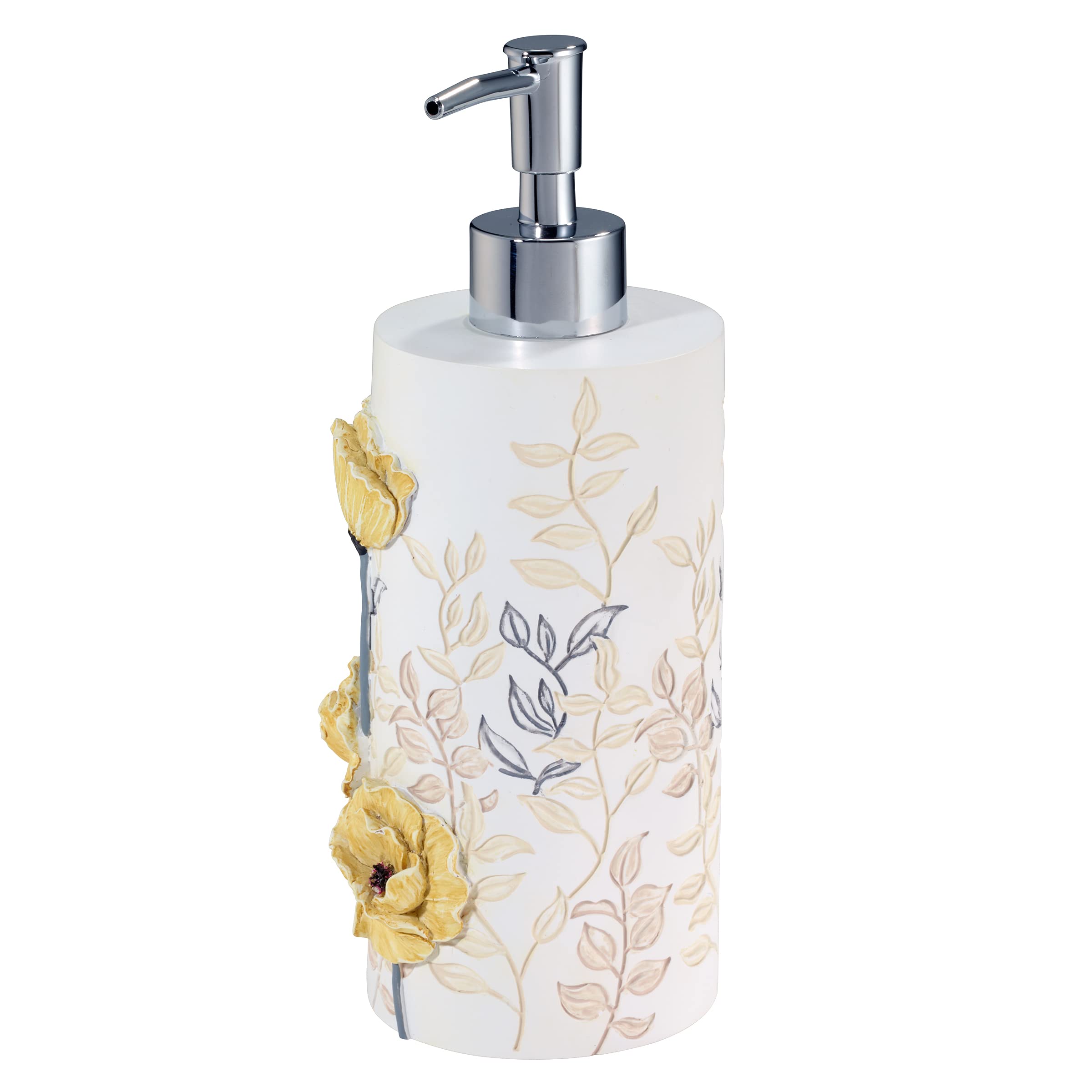 Avanti Linens - Soap Dispenser/Lotion Pump, Guest Bathroom Essentials, Chic Home Decor (Marielle Collection)
