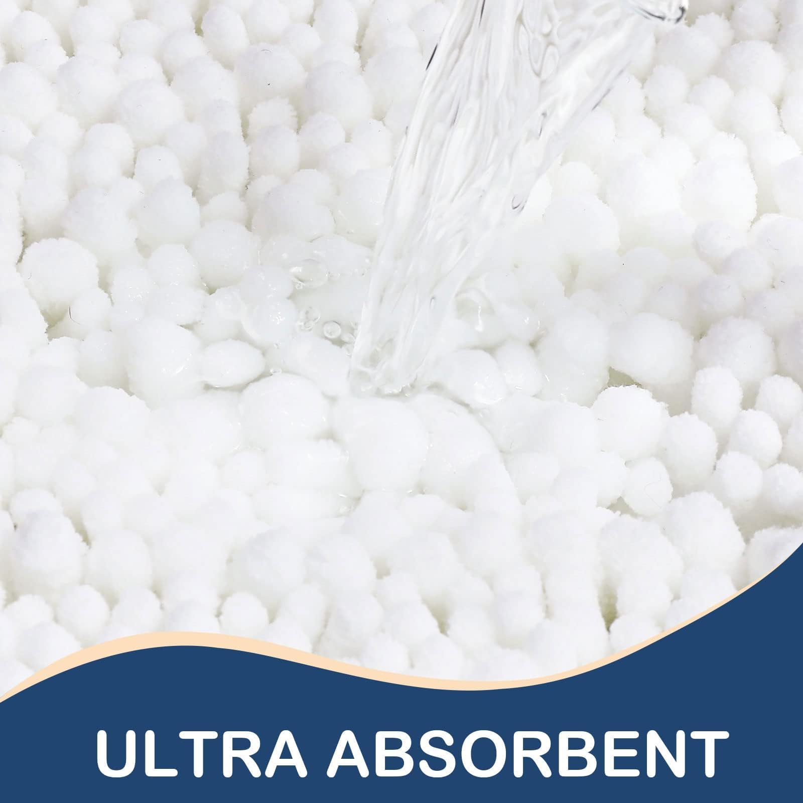 Arotive Luxury Round Chenille Bathroom Rug Mat, Extra Soft Thick Absorbent Shaggy Bath Rugs, Non-Slip Machine Wash Dry Plush Bat