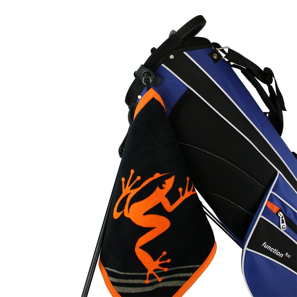 Frogger Golf Amphibian Wet/Dry Golf Towel, Orange/Black