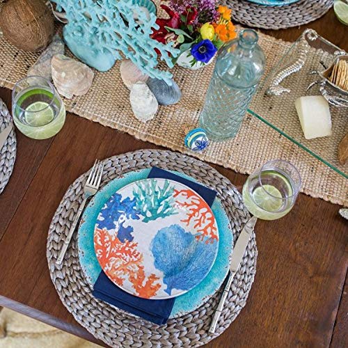 The Home Talk Table Runner 13 ' ' X 72 ' ' Eco-Friendly Hand-Made Vintage Jute Mats For Parties, Dining Table, Wedding, Boho Tab