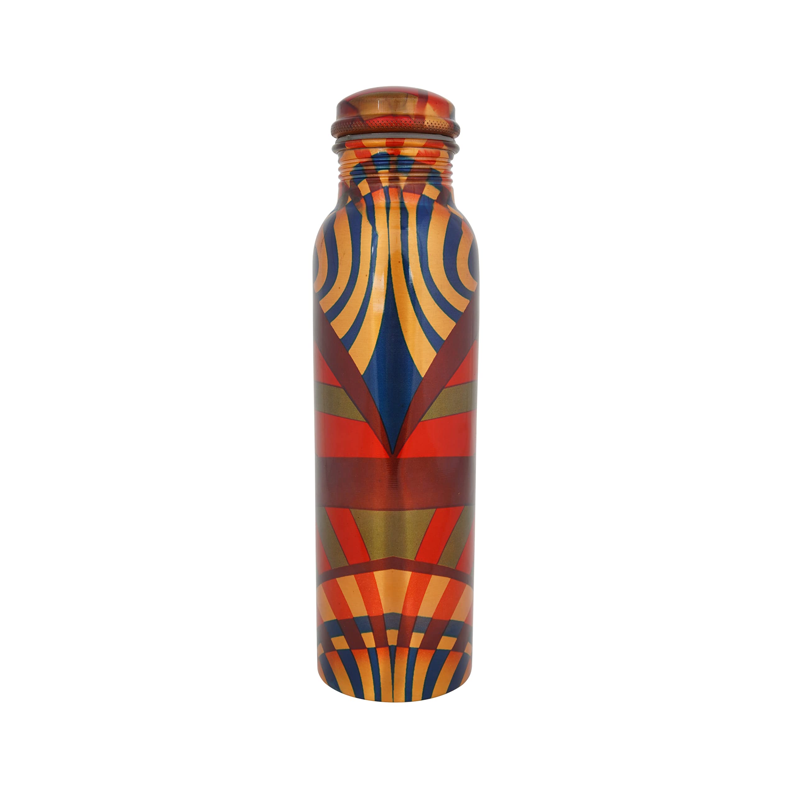 Craft Trade Copper Ayurveda Copper Water Bottle For Drinking - 32Oz Antique Pure Copper Water Bottle - Travel Water Bottle For G