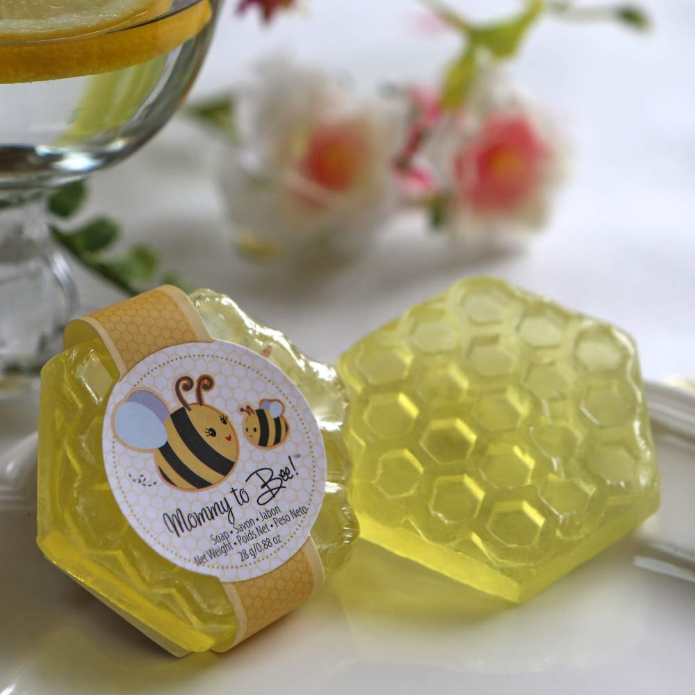 Kate Aspen Sweet Honey & Fresh Flower Scented Honeycomb Soap Baby Shower Favor, Mommy To Bee, 1 Count
