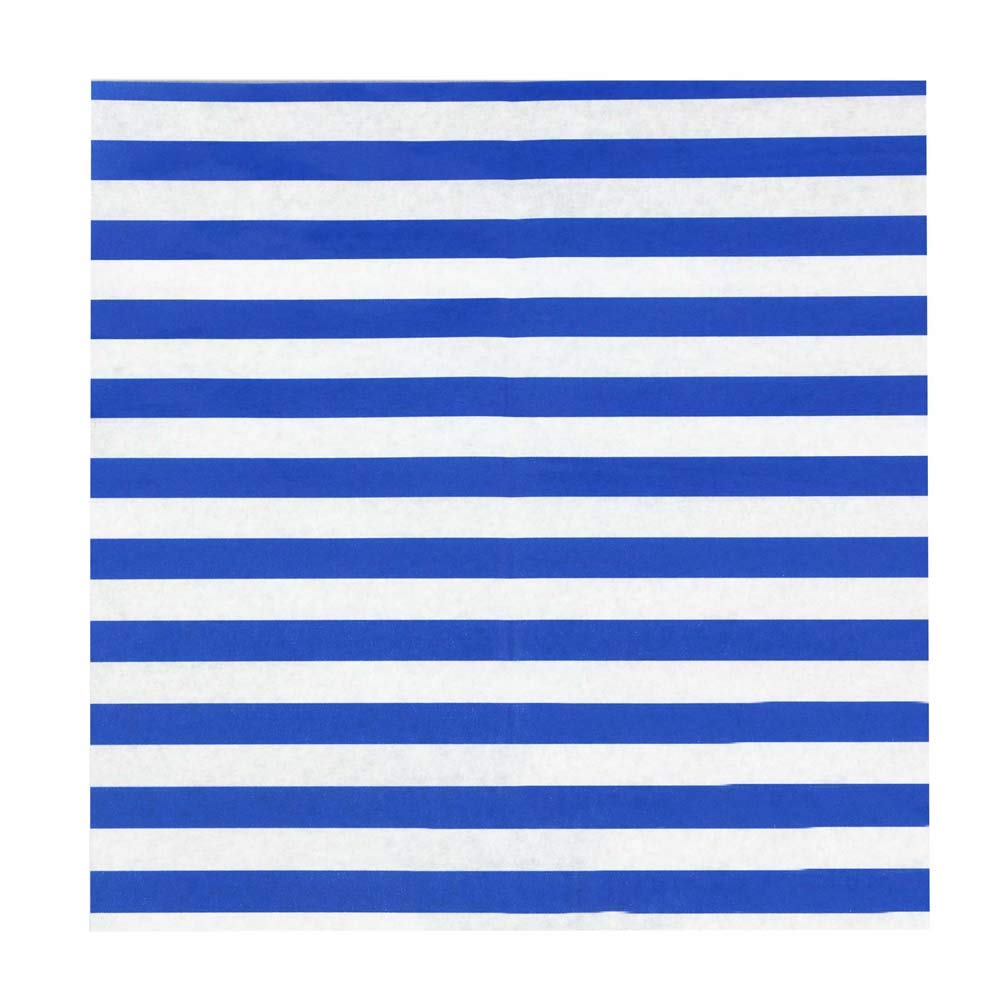 200 Pcs Baking Papers Grease-Proof Wax Papers Hamburger Papers [Blue Stripes]