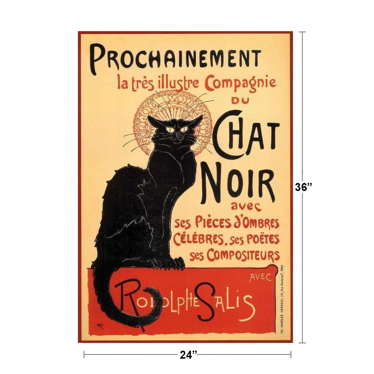 Le Chat Noir The Black Cat Vintage Advertisement Vintage Illustration Art Deco Vintage French Wall Art Nouveau 1920 French Advertising Vintage Poster Prints Cool Wall Decor Art Print Poster 24x36