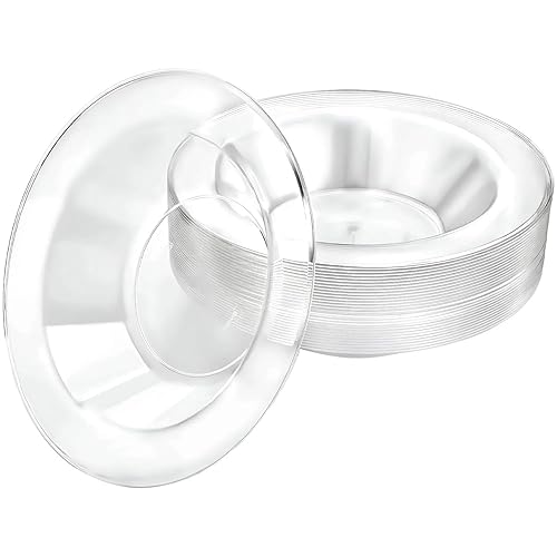 Round Plastic Bowls - 5 Oz  Clear  30 Pcs