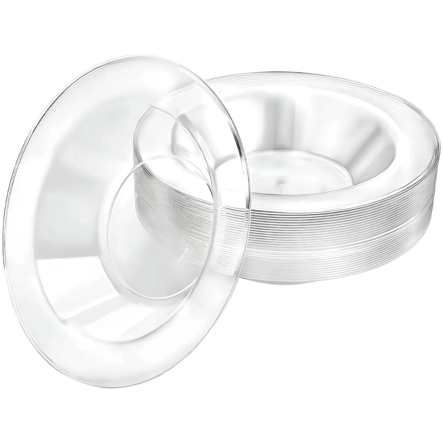 Round Plastic Bowls - 5 Oz  Clear  30 Pcs