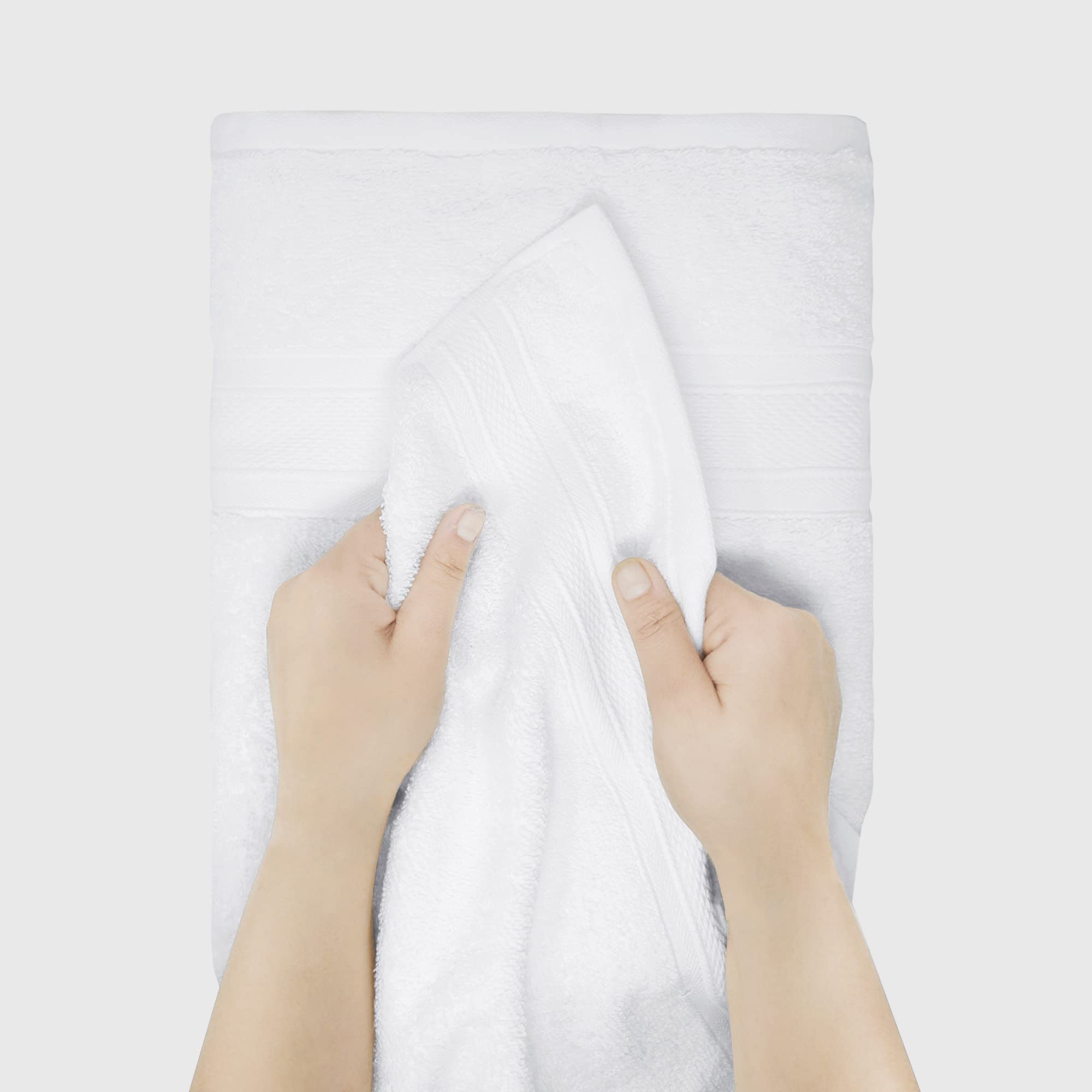 Trident Soft & Plush 6 Piece Luxury Towel Set, 100% Cotton, 2 Bath Towels, 2 Hand Towels, 2 Washcloths, Highly Absorbent Towels