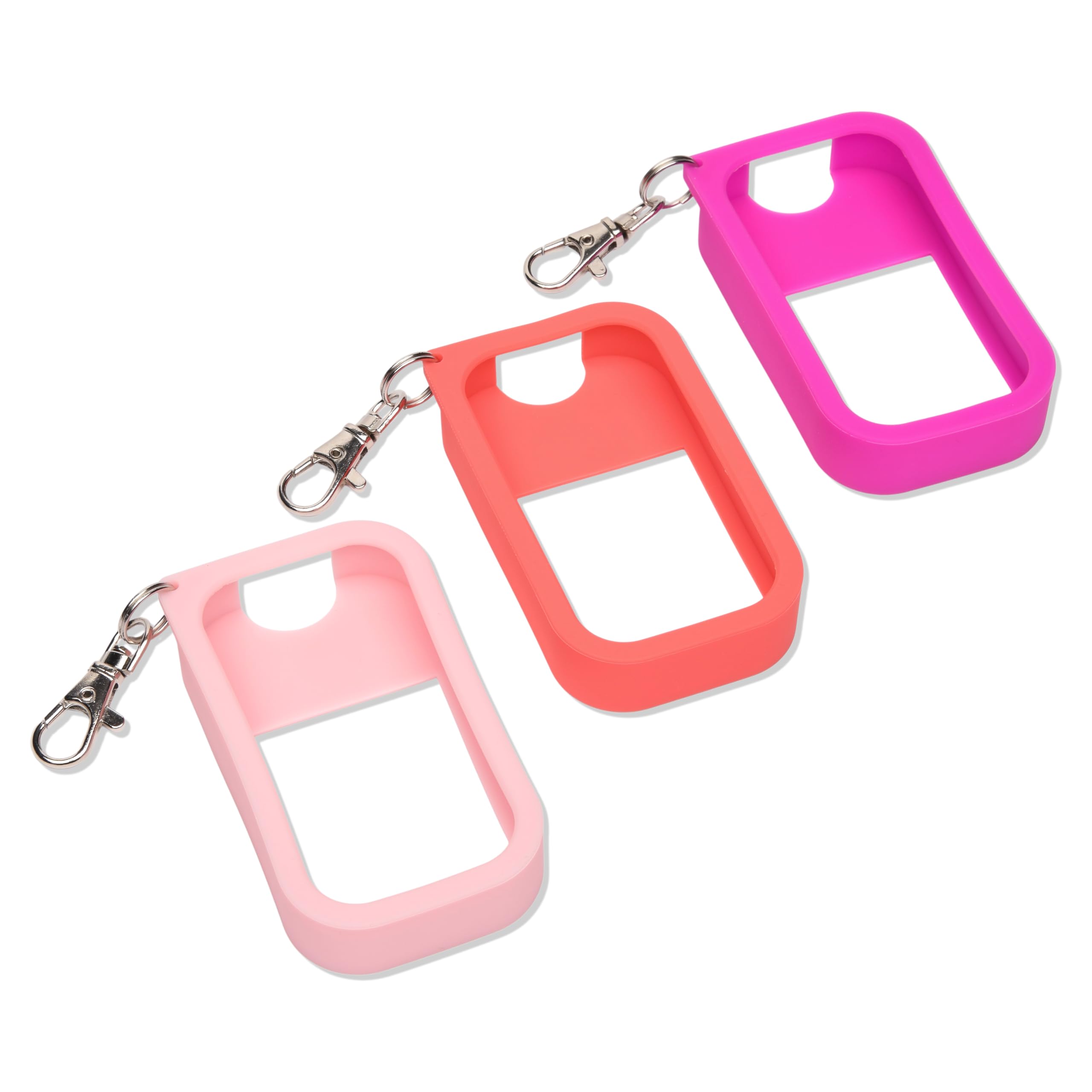 Silicone Case Compatible With Your Favorite 1 Fl Oz Hand Sanitizer Spray Or Mist - 3 Pack Of Pinks