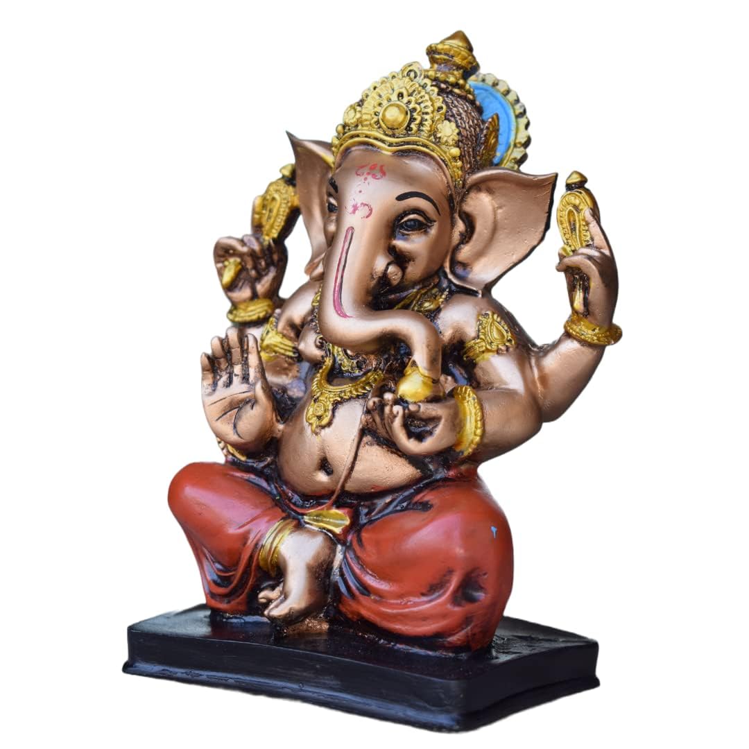 Welno Ganesh Idol For Home Dcor, Pooja - Decorative Ganesha Statue For Pooja And Gift Item (16 Cm X 12.9 Cm)