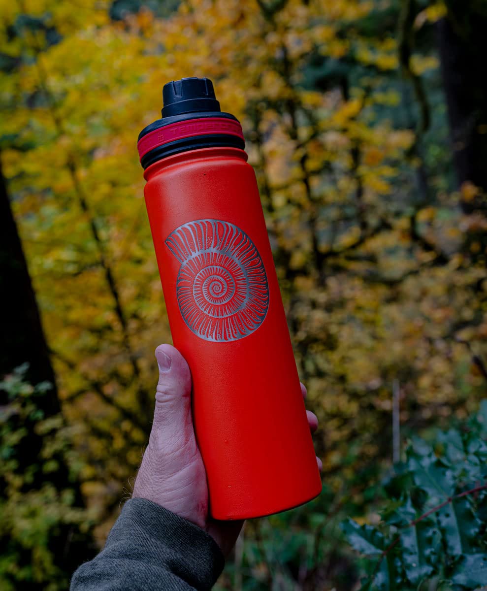 Tempercraft 22 Oz Vacuum Insulated Sport Bottle | Custom Laser Engraved Options | Stainless Steel, Double-Walled, Wide Mouth (Pe