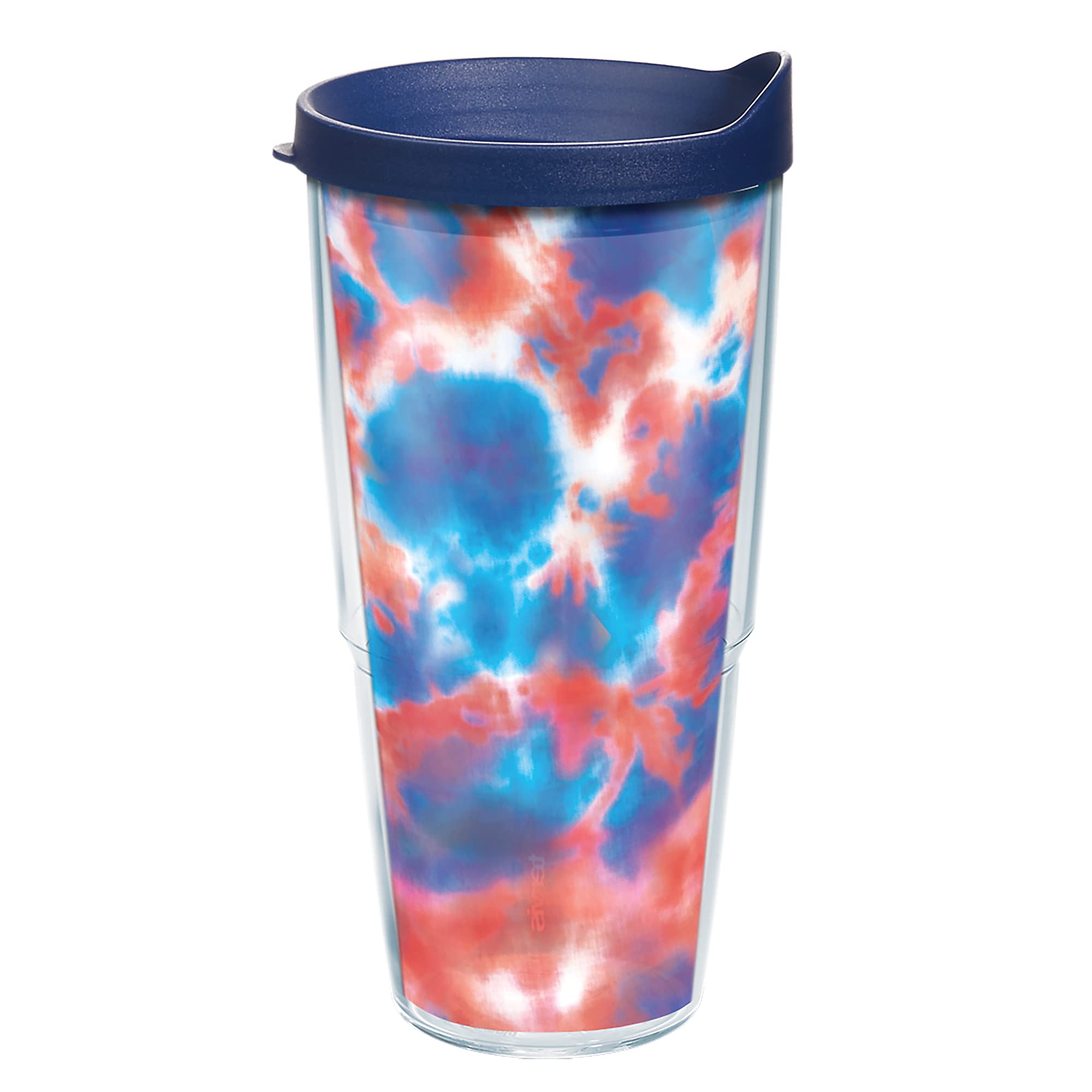 Tervis Americana Tie Dye Double-Walled Insulated Tumbler Cup Keeps Drinks Cold & Hot- 16Oz 2Pk, Clear - Tritan