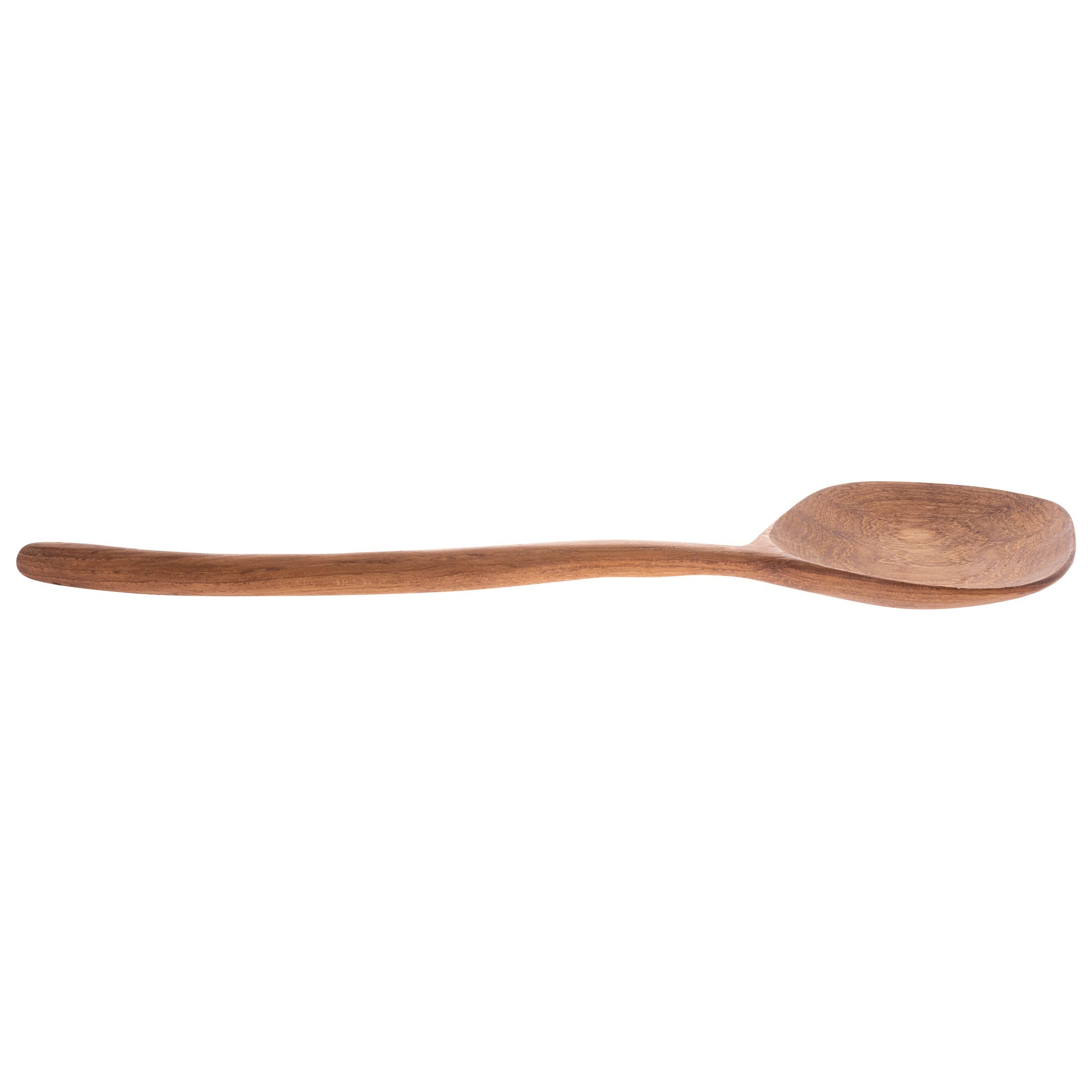 Karma Stirring And Mixing Spoons Set - Small Wooden Spoons - Curved Handle - Teak Wood - Qty 1