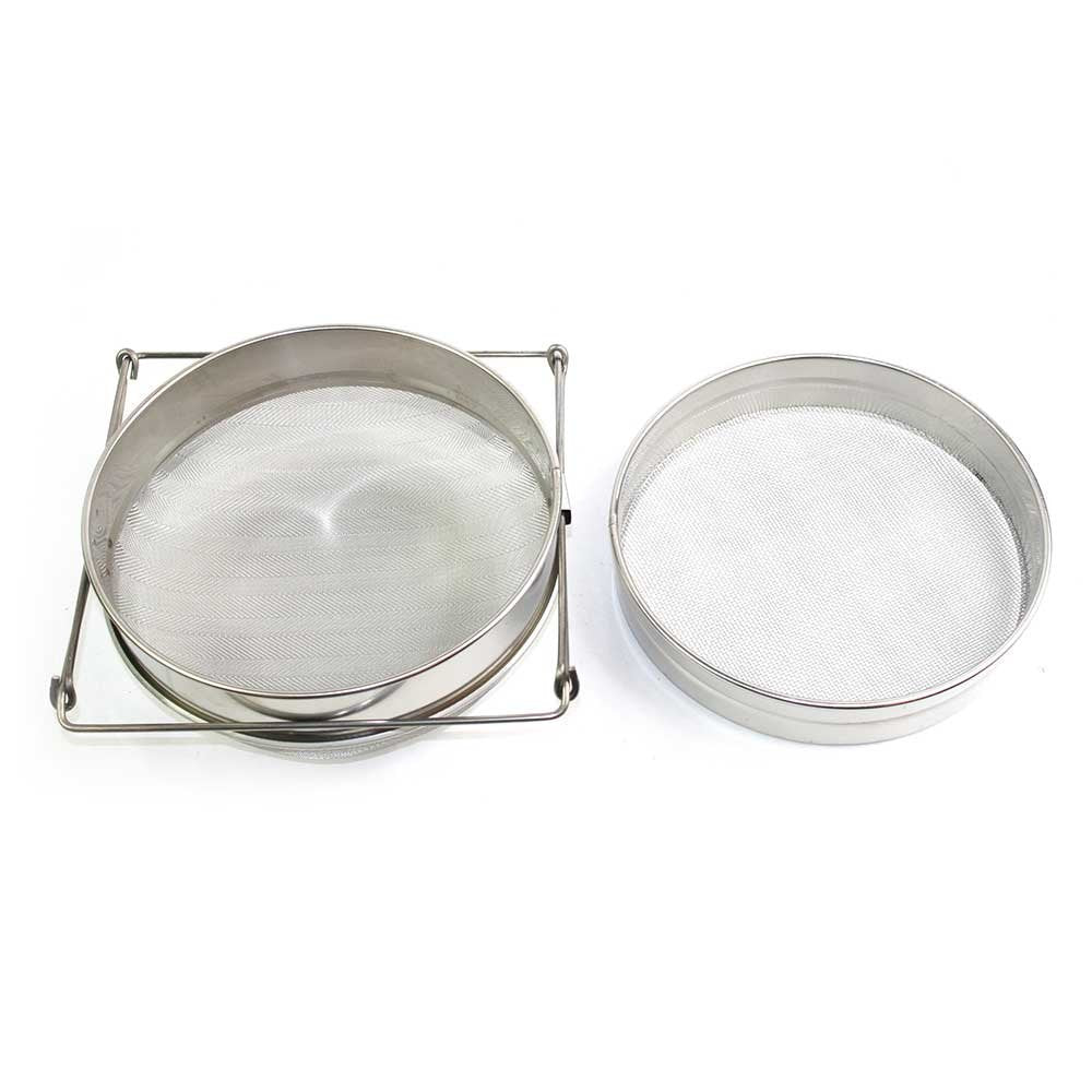 Goodland Bee Supply Food Grade 304 Double Sieve Stainless Steel Bucket Top Honey Strainer, Filter For Honey Processing/Extractio
