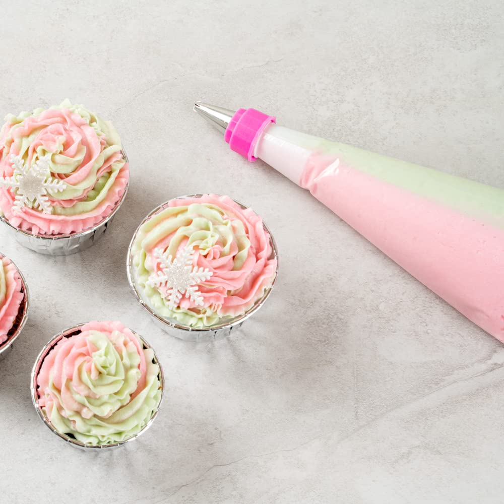 Restaurantware Coupler Only: Pastry Tek 1.1 X 2.4 Inch Swirl Coupler 1 Durable Tip Coupler - Dual Tone Piping Bag Sold Separatel