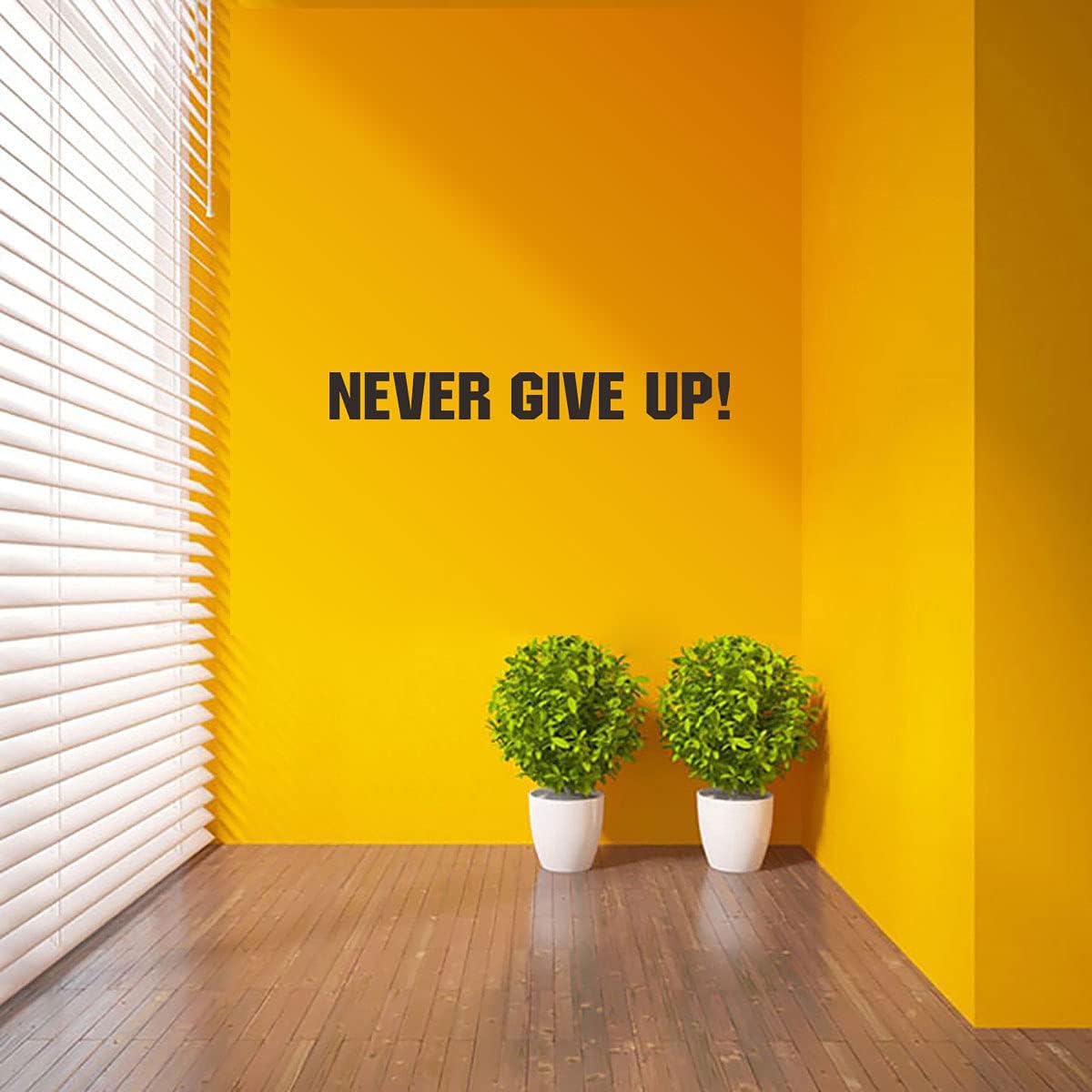 Inspirational Quotes Never Give Up Wall Sticker For Office School, Positive Affirmations Saying Words Wall Decal For Kids Room W