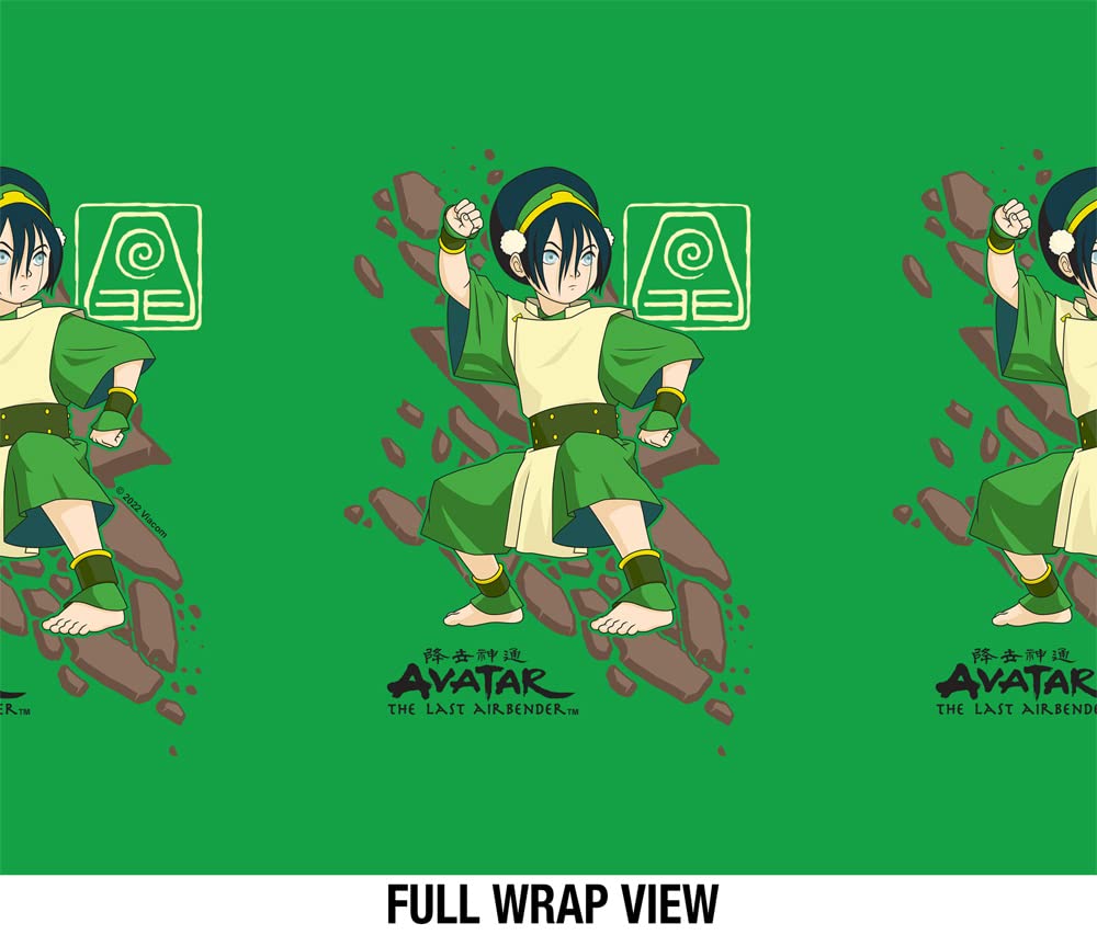 Avatar The Last Airbender Official Toph Rock Slide 24 Oz Insulated Canteen Water Bottle, Leak Resistant, Vacuum Insulated Stainl
