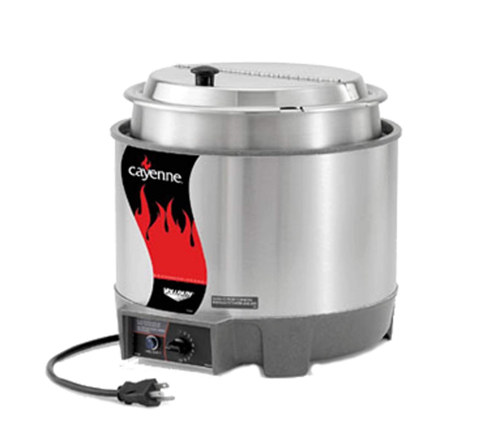 Vollrath 72009 Cayenne 11-Quart Countertop Soup Warmer with Inset and Hinged Cover, Stainless Steel Heat N Serve Rethermalizer, 