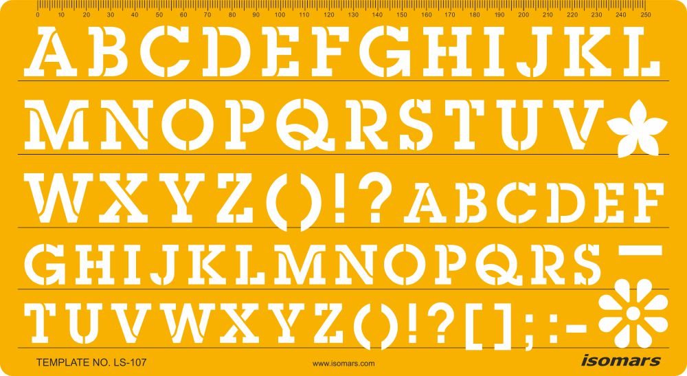 Isomars Lettering Stencil  107