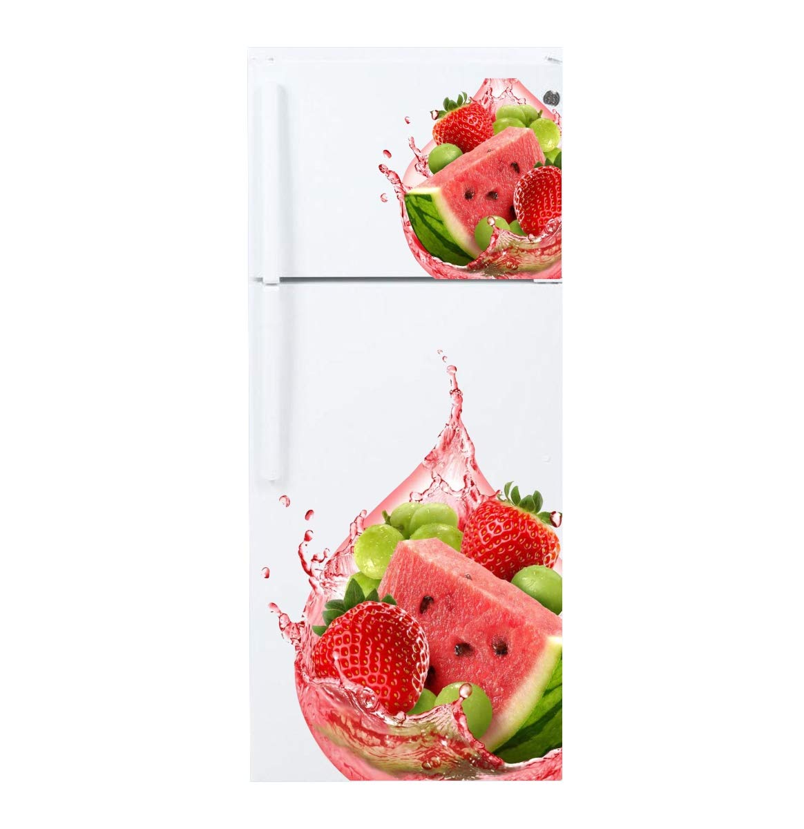 VCREATE DECOR Watermelon Fridge Sticker & Decal (PVC Vinyl,Size-58 Cm X 45 Cm)