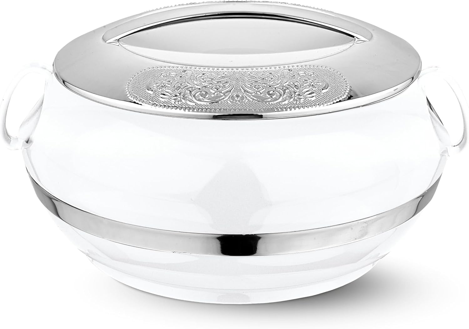 T TABAKH Golden Crest Insulated Casserole Dish with Lid Hot Pot Food Warmer/Cooler  Thermal Soup, Salad Serving Bowl  Stainles