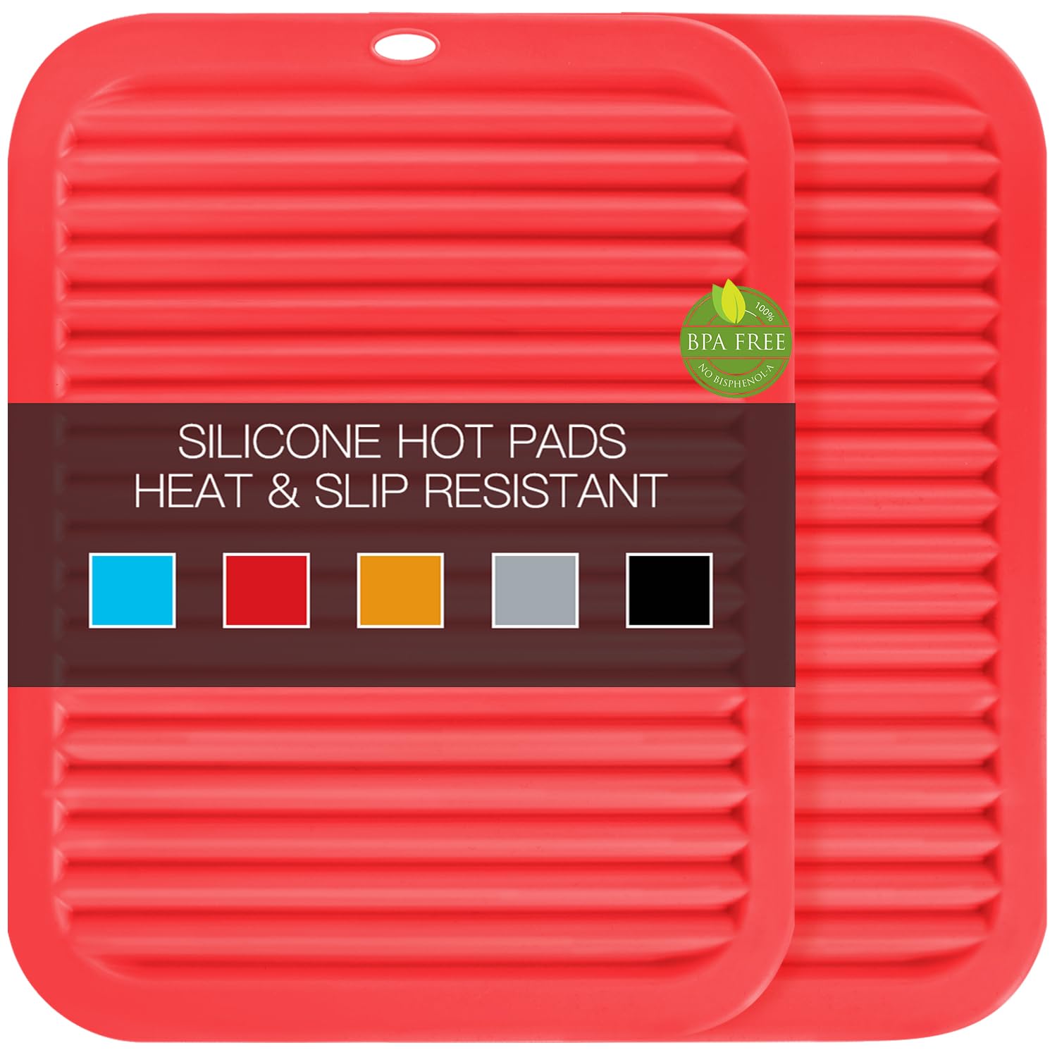 2 Pack Silicone Trivet For Hot Dishes, Heat Resistant Silicone Hot Pads For Hot Pots And Pans, Non-Slip Flexible Pot Holder For