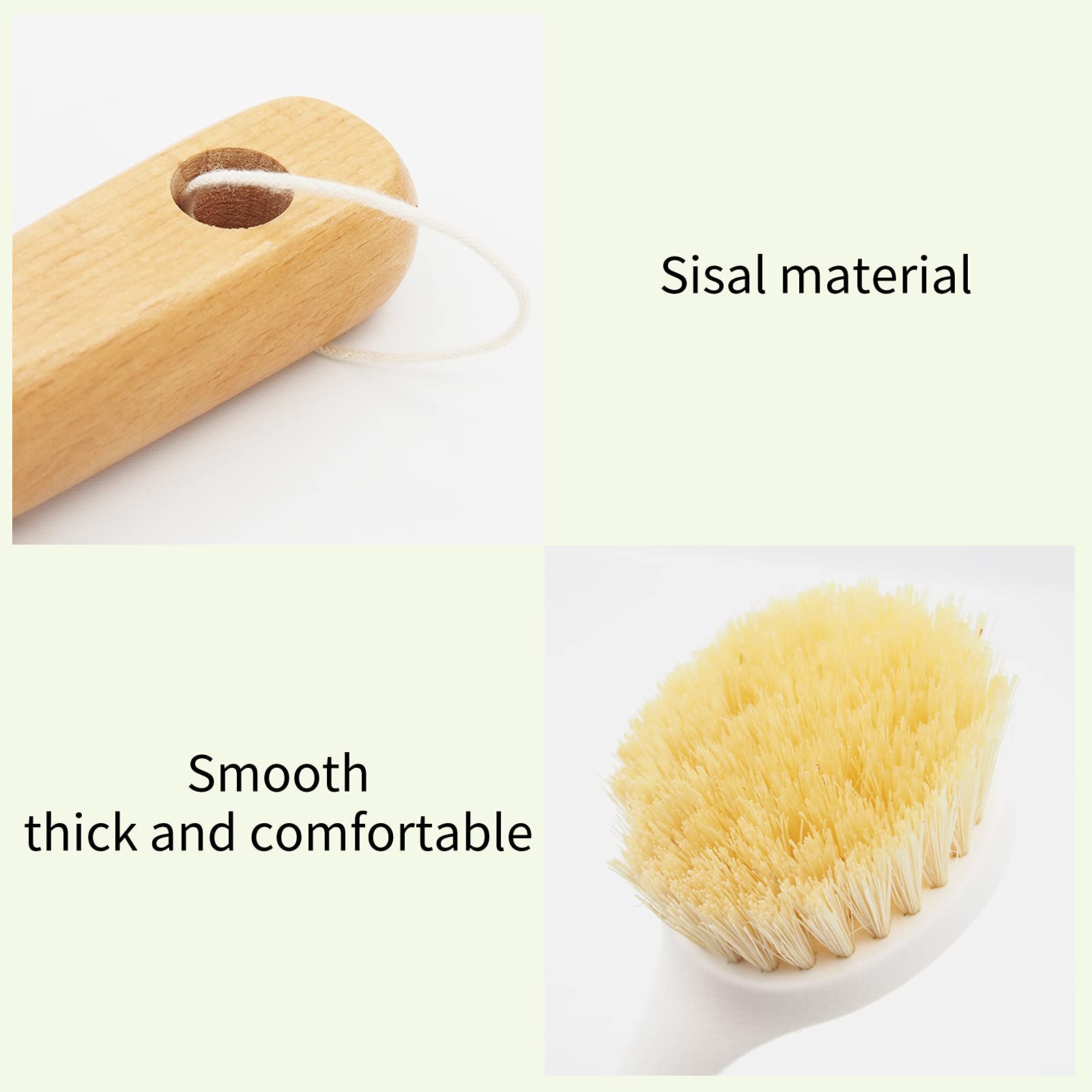 Dish Brush, Bottle Brush And With Bamboo Handle Cleaner Brush-Skillet Scrubber With Tough Nylon Bristles For Scrub Brush For Pan