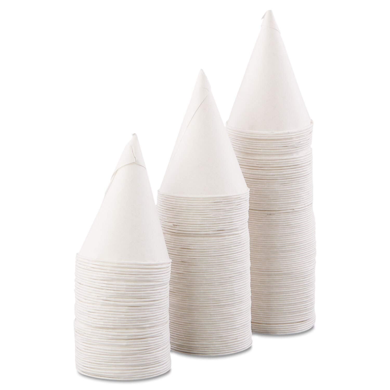 Konie 45Kr Rolled Rim Paper Cone Cups, 4.5Oz, White, 200 Per Bag (Case Of 25 Bags)