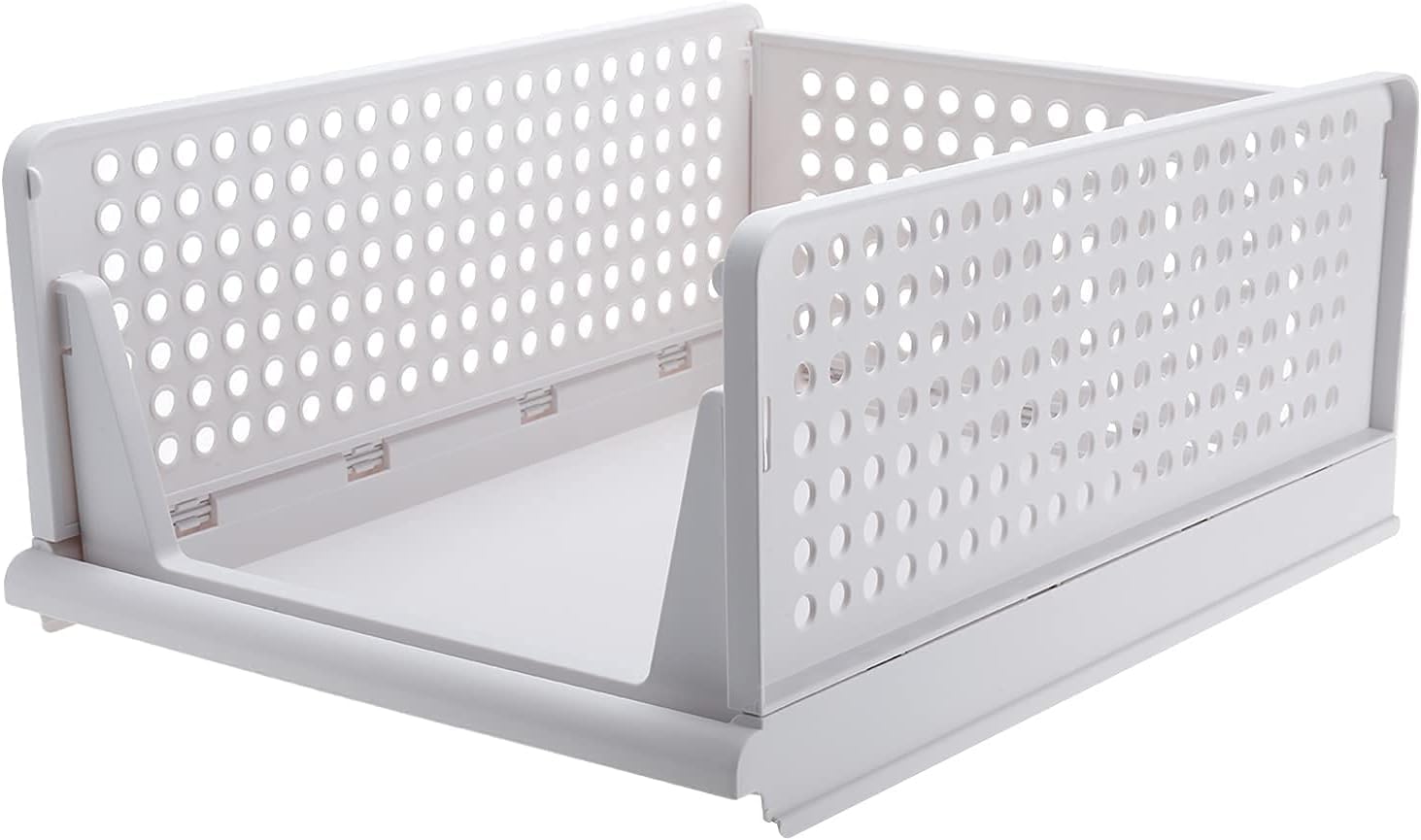 Pulsbery Wordrobe Storage Organizer,Folding Closet Organizers Storage Box,Stackable Plastic Drawer Basket For Cosmetics,Clothing