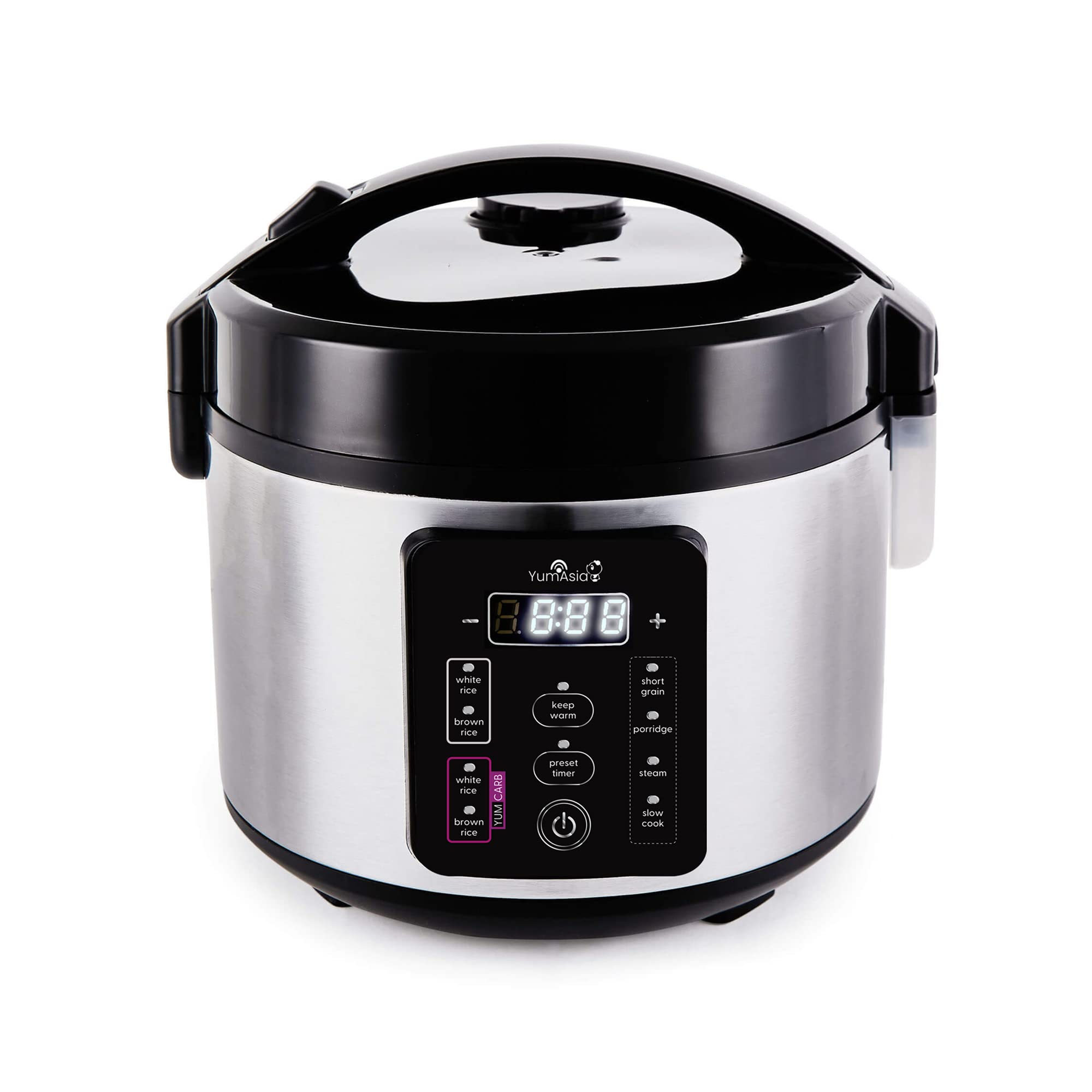 Yum Asia Kumo Yumcarb Rice Cooker With Ceramic Bowl And Advanced Fuzzy Logic, (5.5 Cups, 1 Litre), 5 Rice Cooking Functions, 3 M