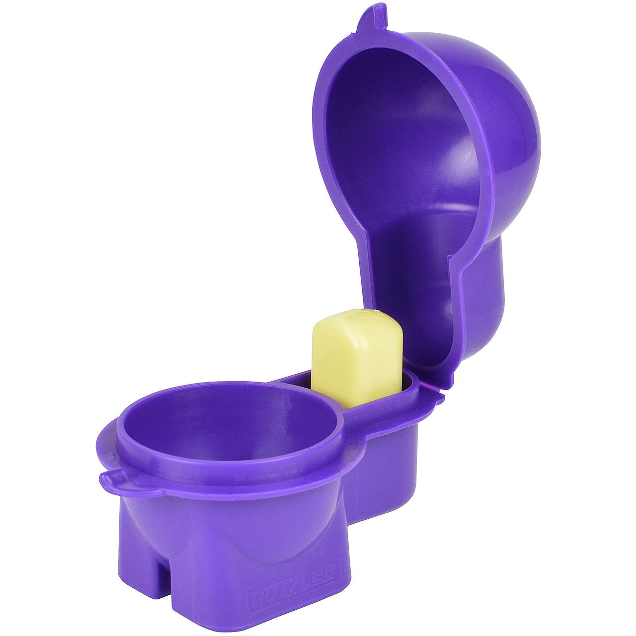 Hutzler Egg To-Go Container With Salt Shaker, Purple