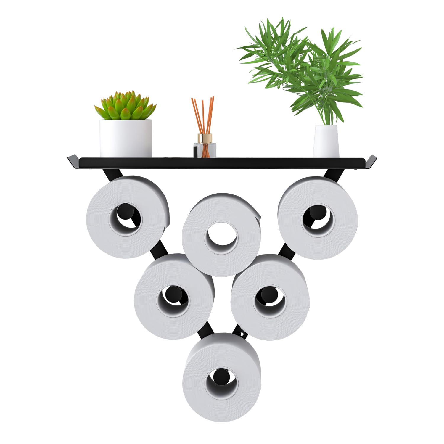 Toilet Paper Holder Rack, Funny Wall Mount Toilet Paper Storage For Extra 12 Rolls, Metal Wall Art Sculpture Bathroom Decor Tiss