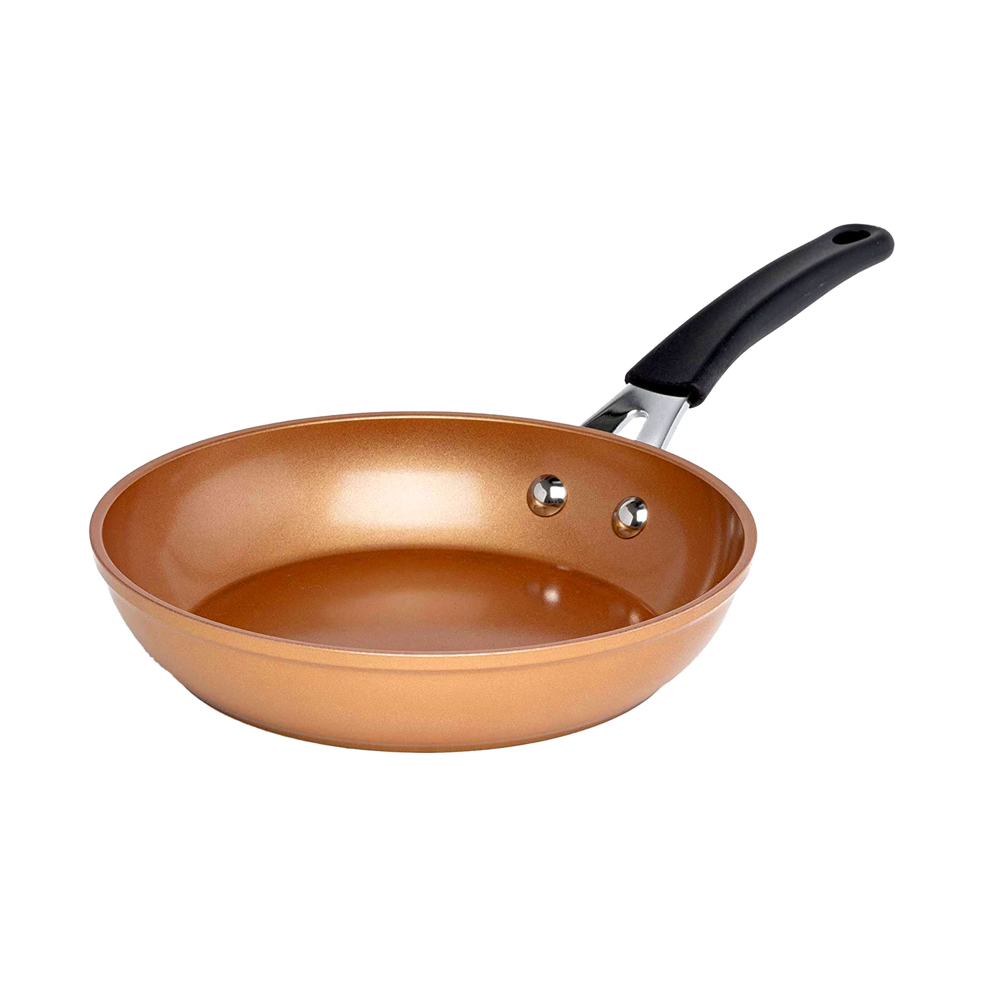 Ecolution Titanium Ceramic Easy Clean Endure Nonstick Silicone Stay Cool Handle, 8Inch Fry Pan, Copper
