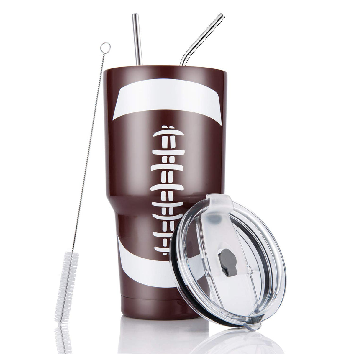 Joyclub 30Oz Tumbler Stainless Steel Double Wall Vacuum Insulated Tumbler Cup Travel Mug With Lid, Straw And Cleaning Brush For