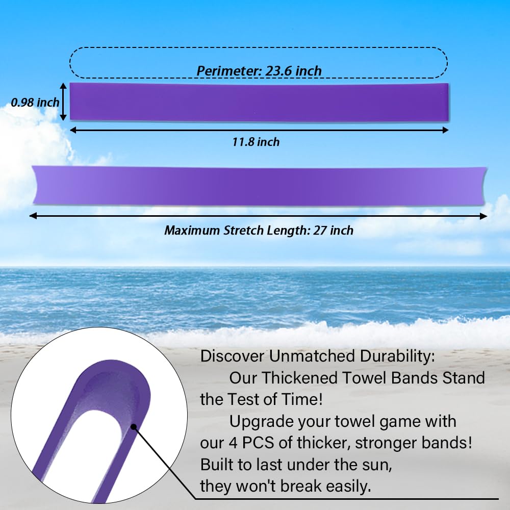 Towel Bands For Cruise & Beach Chairs - Cruise & Beach Pool Chairs Ship Essentials - Must Haves Alternative To Beach Towel Clips