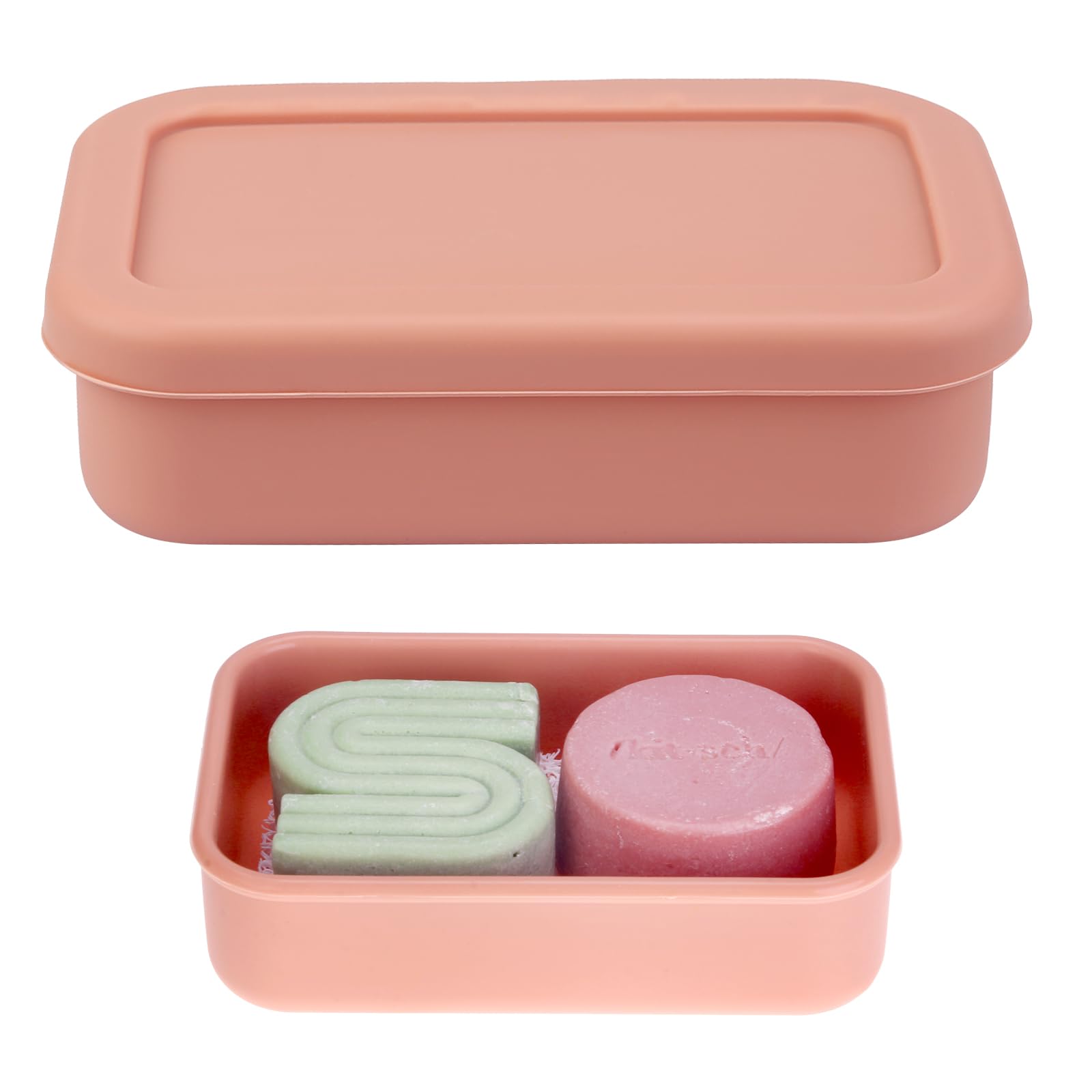 Titati Travel Soap Container, Travel Soap Case For Dr. Squatch, Square Soap Holder, Silicone Soap Holder With Drainage Tray, Por