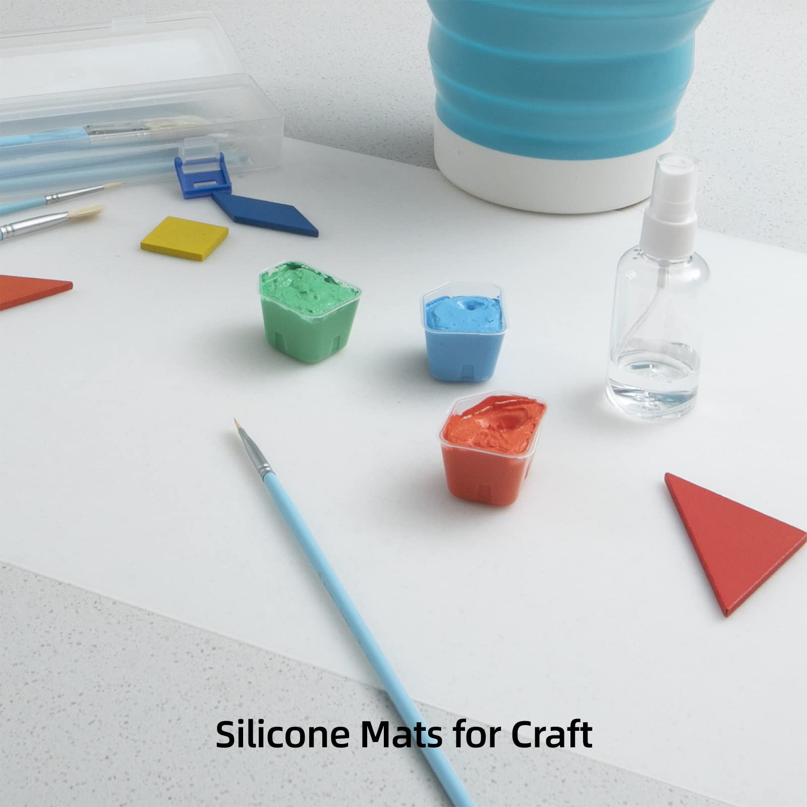 2 Pack Silicone Mats for Kitchen Counter  Treerit Non-slip Waterproof Large Countertop Protector Mat  Heat Resistant Mat  Silicone Craft Mat  Silicone Placemat  23.62 x 15.75 Inches  Translucent