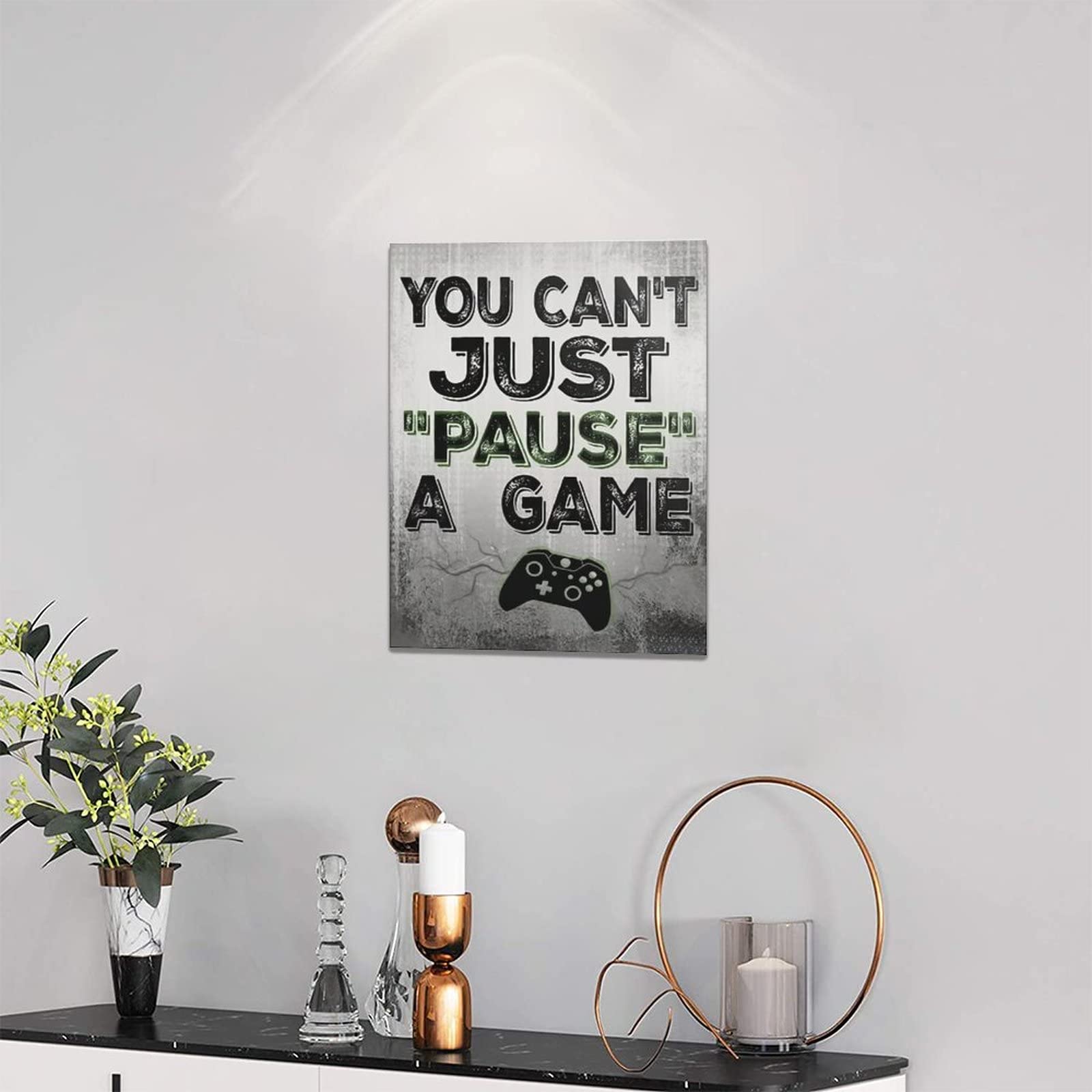 Video Game Wall Art Boys Gamer Room Decor Gaming Canvas Prints Black And Grey Pictures Painting Framed Artwork Decorations For T