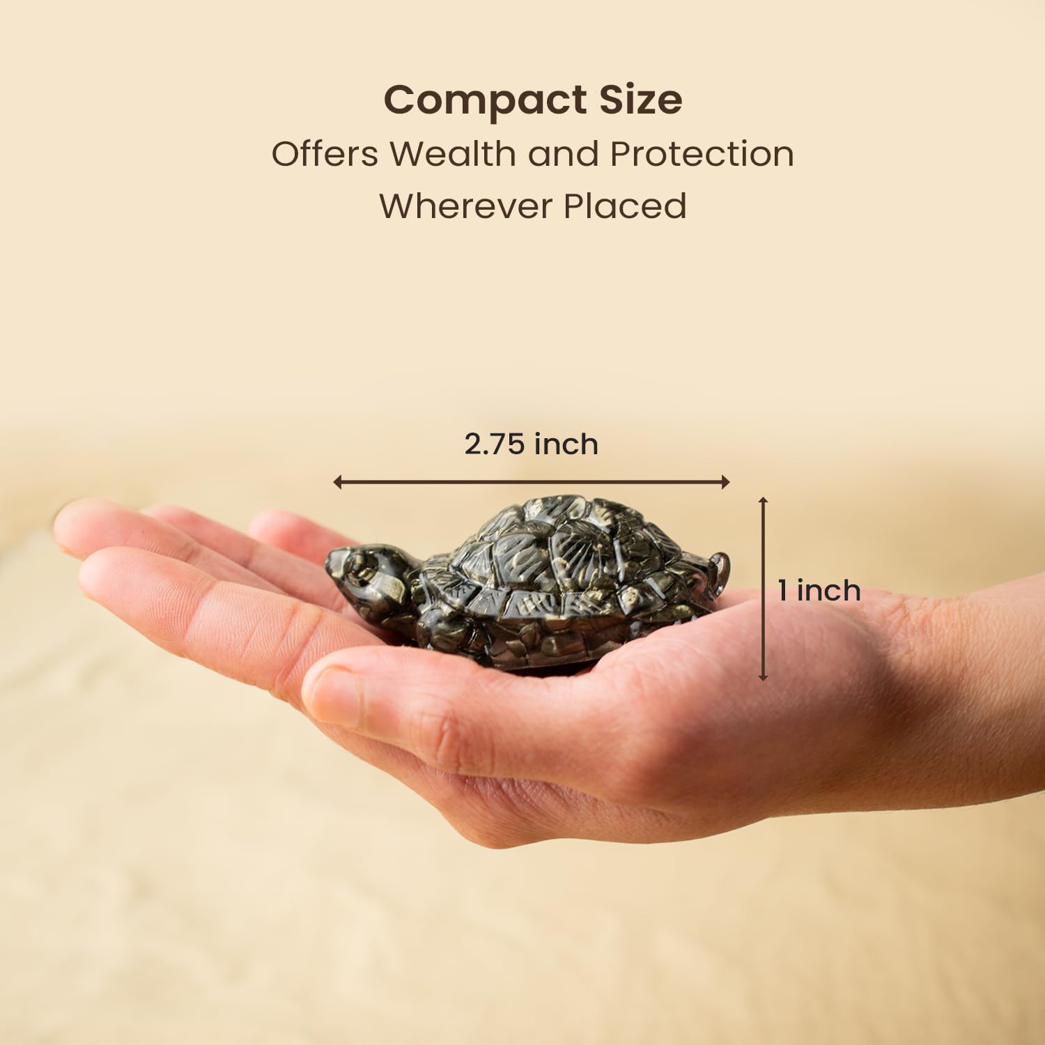Pyrite Resin Tortoise (Kachhua)