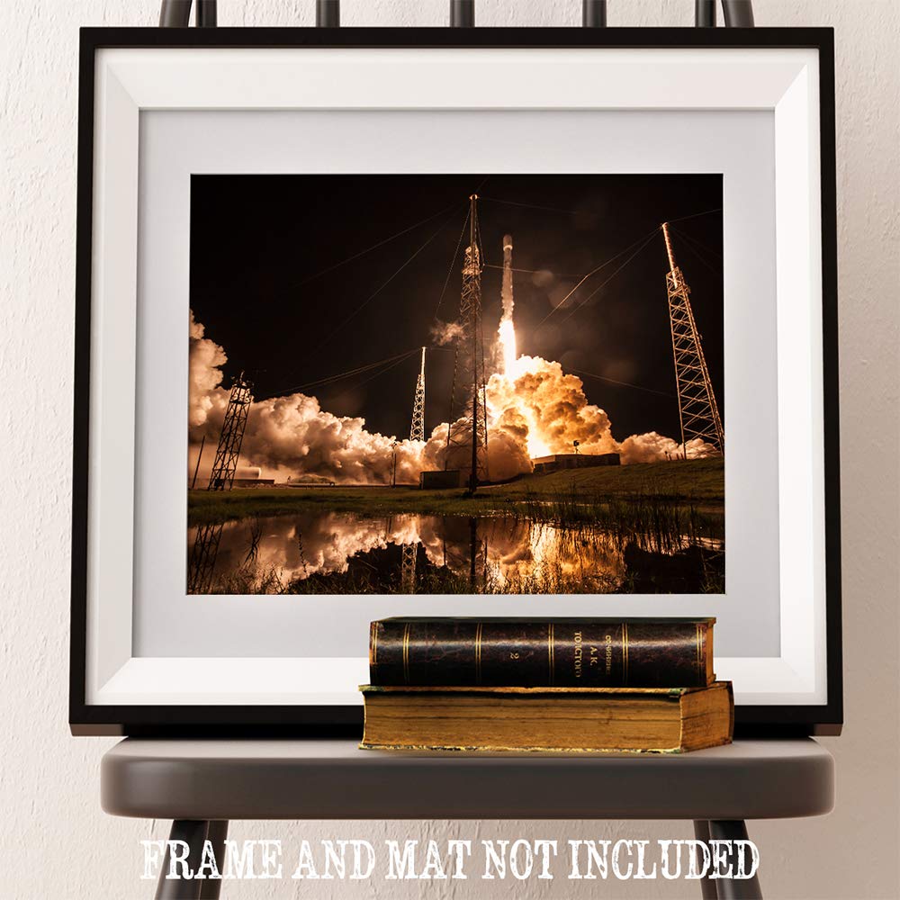 Astronomy Poster - Spacex Telstar 19 Vantage Mission - 11X14 Unframed Art Print - Vintage Posters For Dark Academia, Space Poste