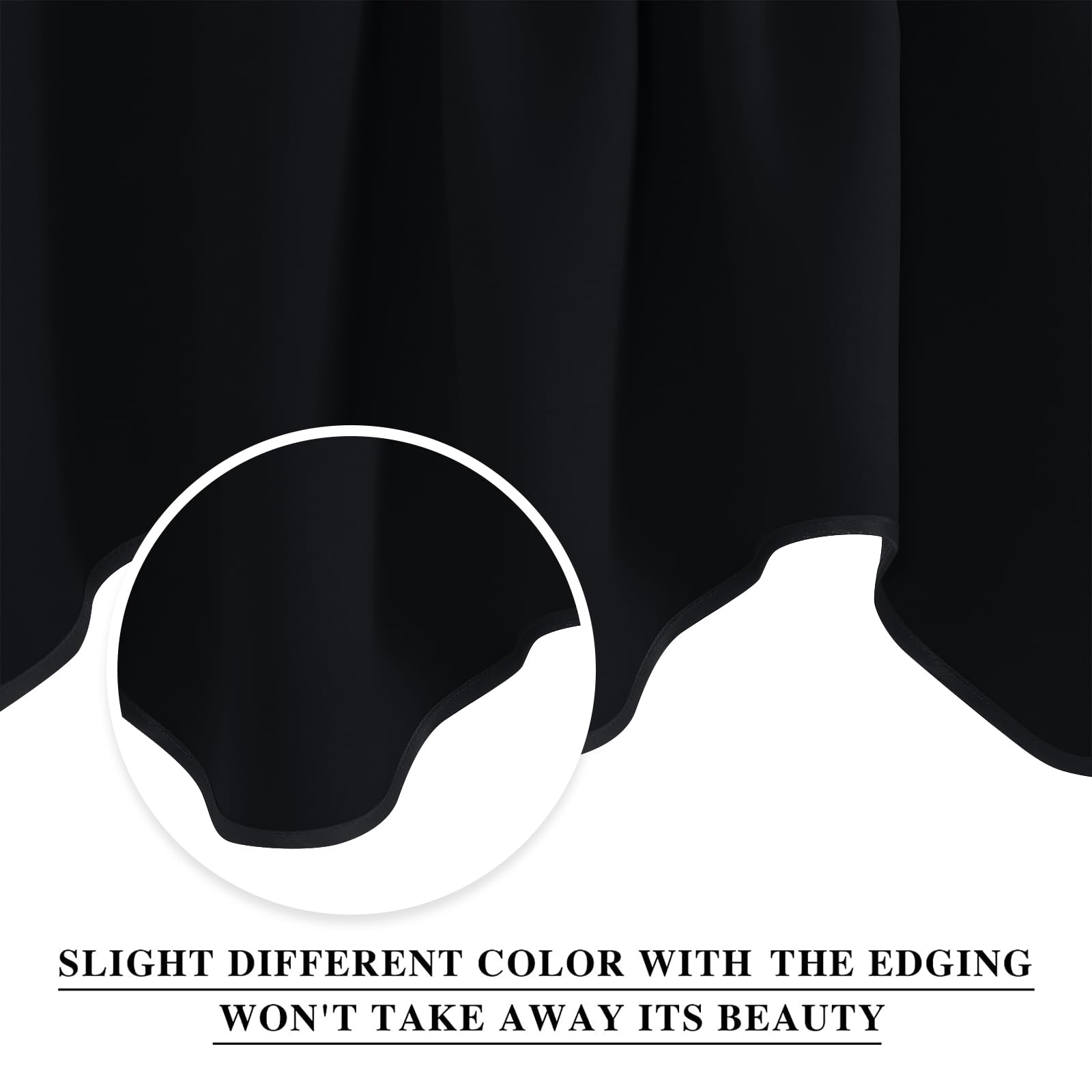 NICETOWN Camper Curtains for Windows - Black Blackout Valances for Kitchen Set 6 Panels Short Small Topper Valence Curtains for