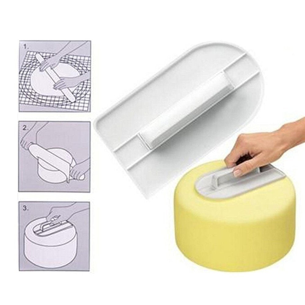 Akoak 2 Pcs Fondant Smoothing Tool Cake Decorate Smoother Polisher 14.5 X 8Cm
