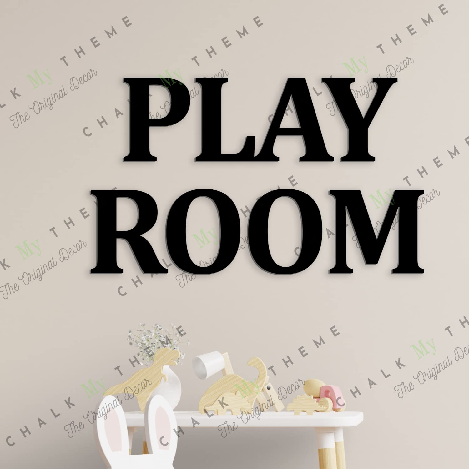 Chalk My Theme Wooden Alphabets and Numbers for Wall Decoration | 5 Inch Large Wooden Letter G in Black