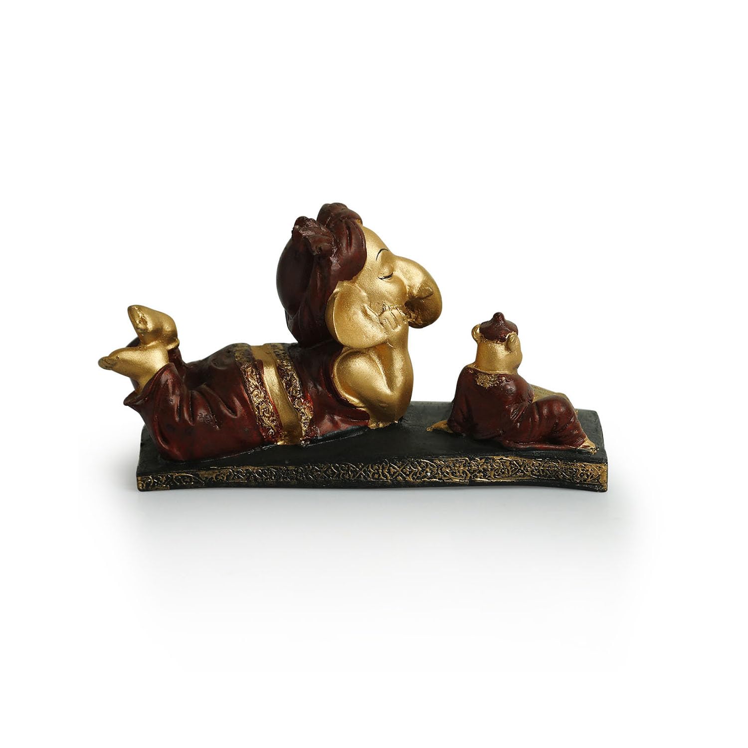 Exclusivelane Reading Ganesha Idol For Home Dcor (Resin, 7.7 Inches) | Handcrafted Lord Ganesh For Pooja Room, Murti, Statue,