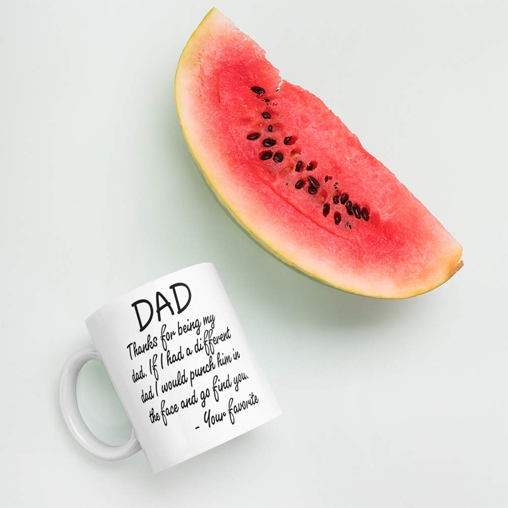 If I had a Different Dad I would Punch Him in the Face Mug, Gifts for Dad, Gag Father's Day & Birthday Present Idea From Wife, D